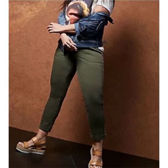 ✨Torrid Aviator Utility Crop Sz 14 Pants Army Green✨ - Picture 5 of 11